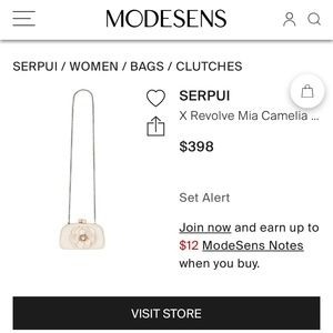 Serpui Mia Camelia clutch in sand